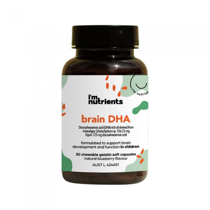 I'm Nutrients Brain DHA Chewable (Blueberry) 30c - Click Image to Close